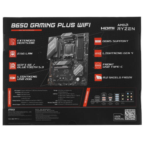 Купить Материнская плата MSI B650 GAMING PLUS WIFI  5412485. Характеристики, отзывы и цены в Донецке