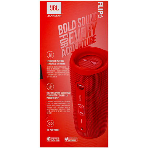 Купить Портативная колонка JBL Flip 6, красный  5054666. Характеристики, отзывы и цены в Донецке