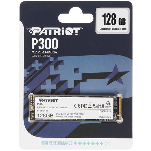 Купить 128 ГБ M.2 NVMe накопитель Patriot P300 [P300P128GM28]  1640880. Характеристики, отзывы и цены в Донецке