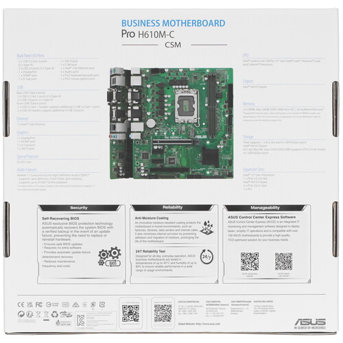 Купить Материнская плата ASUS Pro H610M-C-CSM  5073490. Характеристики, отзывы и цены в Донецке