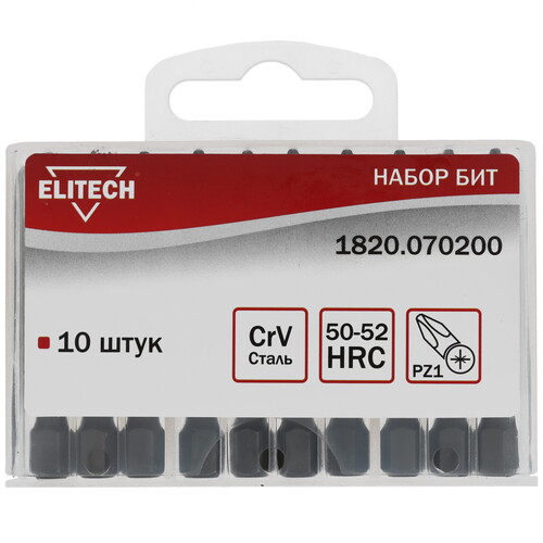 Купить Набор бит ELITECH 1820.070200  9135827. Характеристики, отзывы и цены в Донецке