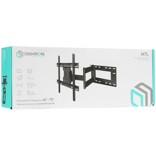 Купить Кронштейн для ТВ ONKRON M7L черный  4830286. Характеристики, отзывы и цены в Донецке