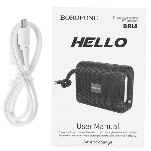 Купить Портативная колонка Borofone BR18 Encourage, черный  5371155. Характеристики, отзывы и цены в Донецке