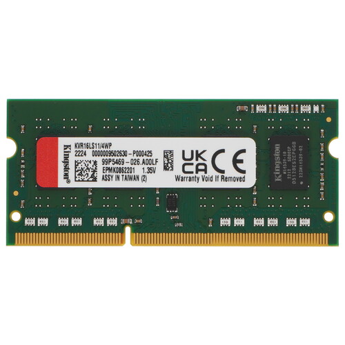 Купить Оперативная память SODIMM Kingston ValueRAM [KVR16LS11/4WP] 4 ГБ  5067529. Характеристики, отзывы и цены в Донецке