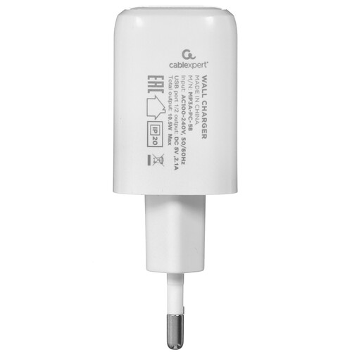 Купить Сетевое зарядное устройство Cablexpert MP3A-PC-58 белый  5480022. Характеристики, отзывы и цены в Донецке