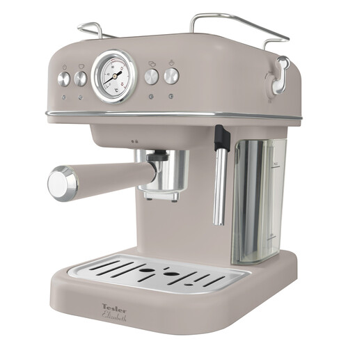 Купить Кофеварка рожковая Tesler ECM-245 SAND GREY серый  9146252. Характеристики, отзывы и цены в Донецке