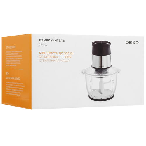 Купить Измельчитель  DEXP CP-500 черный  5406268. Характеристики, отзывы и цены в Донецке