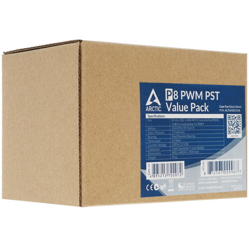 Купить Комплект вентиляторов Arctic Cooling P8 PWM PST  1626225. Характеристики, отзывы и цены в Донецке
