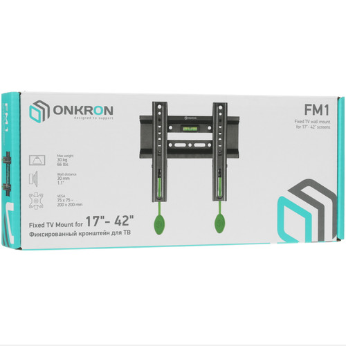 Купить Кронштейн для ТВ ONKRON FM1 черный  4830320. Характеристики, отзывы и цены в Донецке
