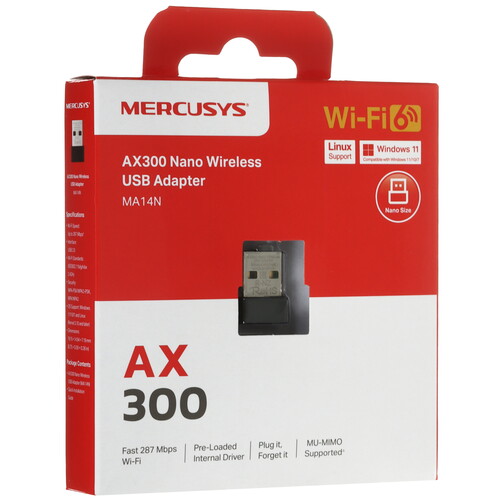 Купить Wi-Fi адаптер Mercusys MA14N  9276976. Характеристики, отзывы и цены в Донецке