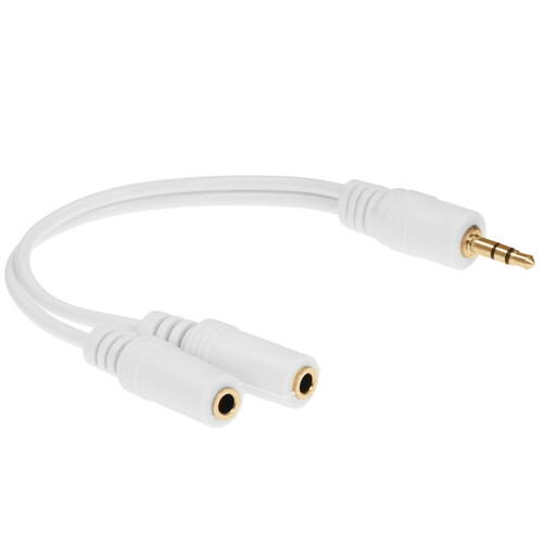 Купить Разветвитель   Cablexpert 3-pin 3.5 mm jack - 3.5 mm jack x2 белый  5452319. Характеристики, отзывы и цены в Донецке
