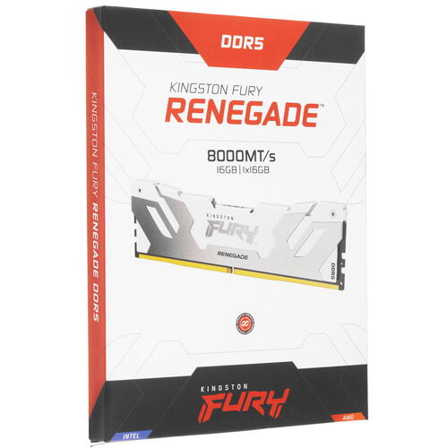 Купить Оперативная память Kingston Fury Renegade White [KF580C38RW-16] 16 ГБ  5436348. Характеристики, отзывы и цены в Донецке