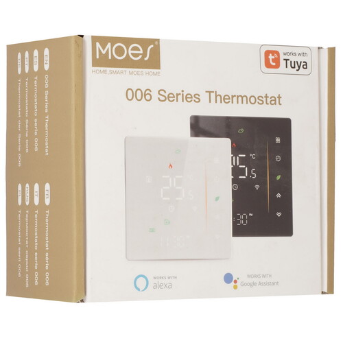 Купить Умный терморегулятор MOES Zigbee Electric Heating Thermostat Whit  5458418. Характеристики, отзывы и цены в Донецке