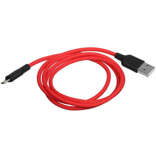Купить Кабель круглый Hoco Lightning 8-pin - USB 2.0 Type-A красный 1 м  5452390. Характеристики, отзывы и цены в Донецке