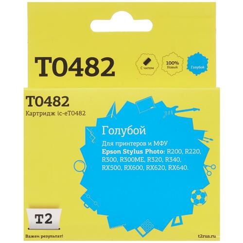 Купить Картридж T2 IC-ET0482 голубой  7941950. Характеристики, отзывы и цены в Донецке