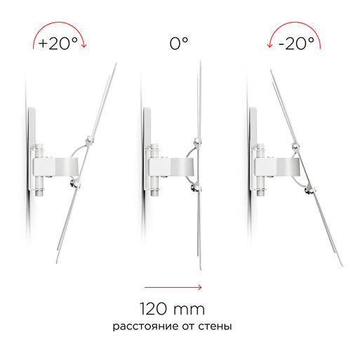 Купить Кронштейн для ТВ Holder LCDS-5519 белый  1375647. Характеристики, отзывы и цены в Донецке