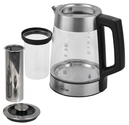 Купить Электрочайник Vixter KTP-1345 серебристый  9179097. Характеристики, отзывы и цены в Донецке