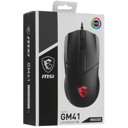 Купить Мышь проводная MSI Clutch GM41 Lightweight V2  черный  5497960. Характеристики, отзывы и цены в Донецке
