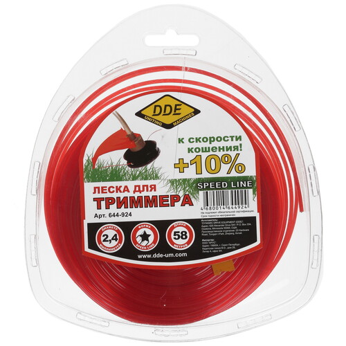 Купить Леска для триммеров DDE Speed line 644-924  8108523. Характеристики, отзывы и цены в Донецке
