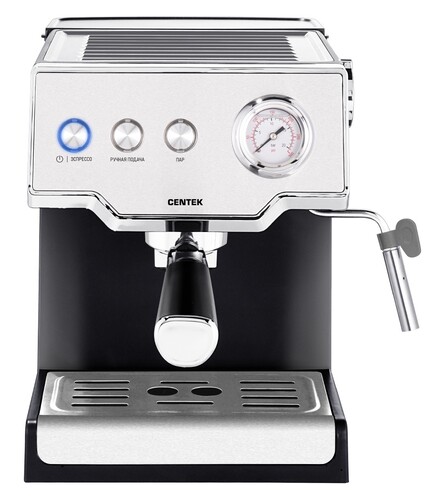 Купить Кофеварка рожковая Centek CT-1167 серебристый  9178720. Характеристики, отзывы и цены в Донецке