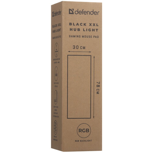 Купить Коврик Defender Black XXL HUB Light (2XL) черный  5605496. Характеристики, отзывы и цены в Донецке