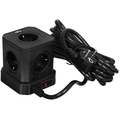 Купить Сетевой фильтр AGNI TP-VE4U5E-C черный  9289330. Характеристики, отзывы и цены в Донецке