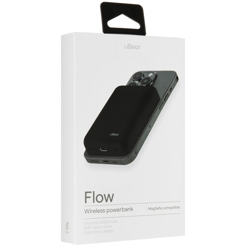 Купить Портативный аккумулятор uBear Flow 10000 черный  5466087. Характеристики, отзывы и цены в Донецке