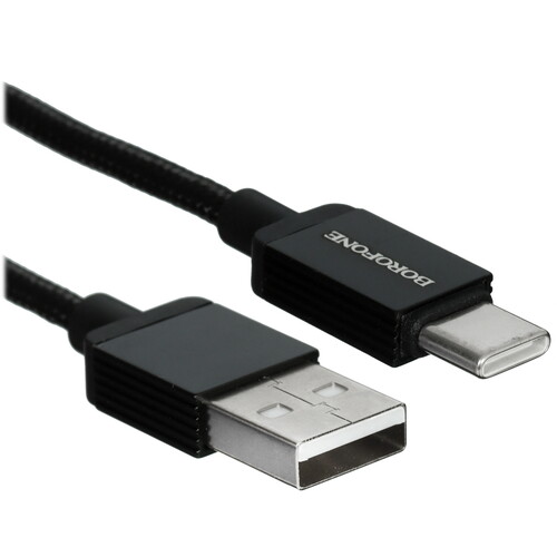 Купить Кабель круглый Borofone USB Type-C - USB 2.0 Type-A черный 1 м  5635348. Характеристики, отзывы и цены в Донецке
