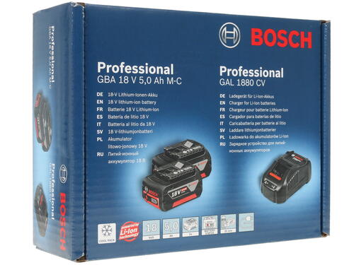 Купить Набор аккумуляторов с зарядным устройством Bosch 2 GBA 18V 5.0Ah + GAL 1880 CV PRO 18V  1149049. Характеристики, отзывы и цены в Донецке