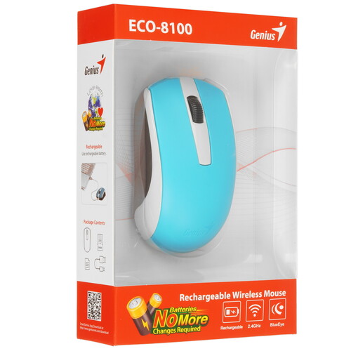 Купить Мышь беспроводная Genius ECO-8100  9140279. Характеристики, отзывы и цены в Донецке