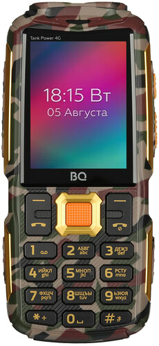 Купить Сотовый телефон BQ 2410L Tank Power 4G камуфляжный/золотистый  9107020. Характеристики, отзывы и цены в Донецке