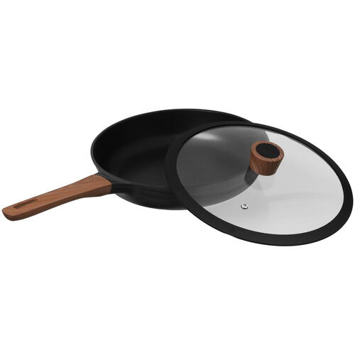 Купить Сковорода OneTwo Black stone O3FP23, 28 см черный  5411031. Характеристики, отзывы и цены в Донецке