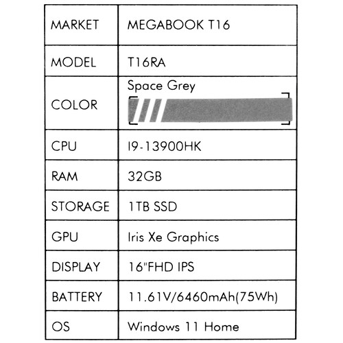 Купить 16" Ноутбук Tecno Megabook T16RA серый  5633846. Характеристики, отзывы и цены в Донецке
