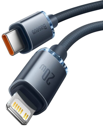 Купить Кабель круглый Baseus Lightning 8-pin - USB Type-C черный 2 м  5627608. Характеристики, отзывы и цены в Донецке