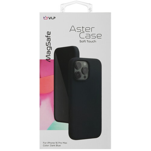 Купить Накладка  VLP Aster Case для Apple iPhone 16 Pro Max синий  5487018. Характеристики, отзывы и цены в Донецке