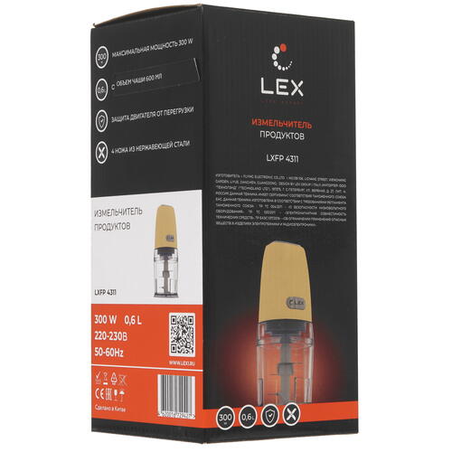 Купить Измельчитель  LEX LXFP 4311 бежевый  5360990. Характеристики, отзывы и цены в Донецке