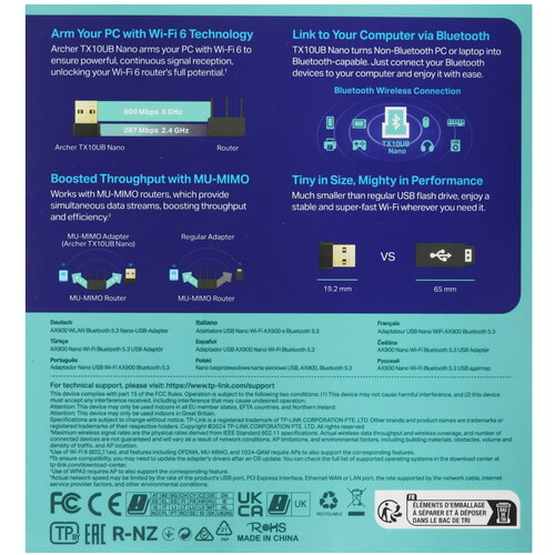Купить Wi-Fi адаптер + Bluetooth TP-Link Archer TX10UB Nano  9276977. Характеристики, отзывы и цены в Донецке