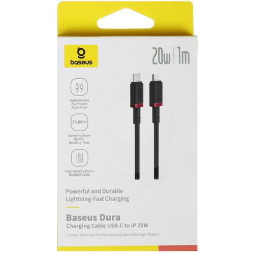Купить Кабель круглый Baseus Lightning 8-pin - USB Type-C серый 1 м  5627487. Характеристики, отзывы и цены в Донецке