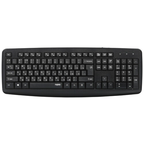 Купить Клавиатура+мышь  проводная  RAPOO NX1600 черный  9126362. Характеристики, отзывы и цены в Донецке