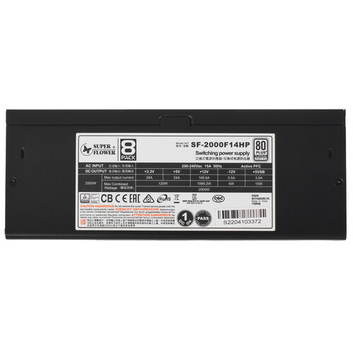 Купить Блок питания Super Flower Leadex Platinum 2000W [SF-2000F14HP] черный  8129510. Характеристики, отзывы и цены в Донецке
