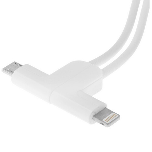 Купить Кабель круглый Hoco Lightning 8-pin, micro USB - USB 2.0 Type-A белый 1.2 м  9244455. Характеристики, отзывы и цены в Донецке