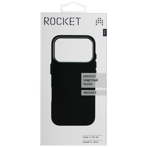 Купить Накладка  Rocket Graphic для Apple iPhone 17 Pro Max черный  5639113. Характеристики, отзывы и цены в Донецке