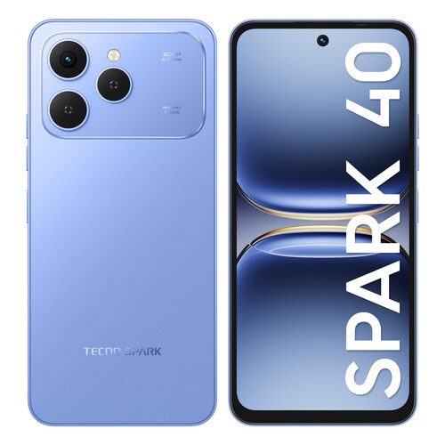 Купить 6.67" Смартфон Tecno SPARK 40 256 ГБ голубой  5633200. Характеристики, отзывы и цены в Донецке