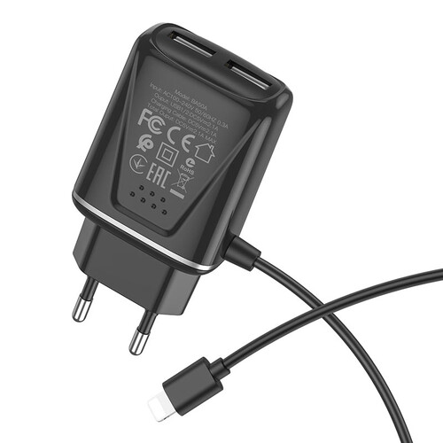 Купить Сетевое зарядное устройство Borofone BA50A черный  5474797. Характеристики, отзывы и цены в Донецке