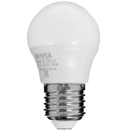 Купить Умная светодиодная лампа HIPER IoT LED A1 RGB  4788392. Характеристики, отзывы и цены в Донецке