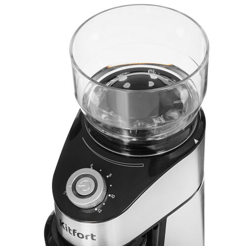 Купить Кофемолка электрическая Kitfort KT-744 серебристый  8185278. Характеристики, отзывы и цены в Донецке