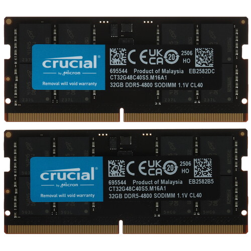 Купить Оперативная память SODIMM Crucial [CT2K32G48C40S5] 64 ГБ  5096634. Характеристики, отзывы и цены в Донецке