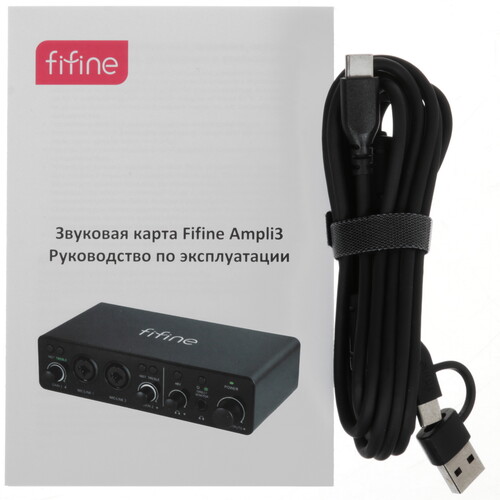 Купить Внешняя звуковая карта Fifine Ampli3  5478553. Характеристики, отзывы и цены в Донецке