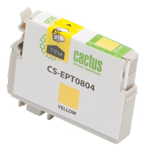 Купить Картридж Cactus CS-EPT0804 желтый  7930581. Характеристики, отзывы и цены в Донецке
