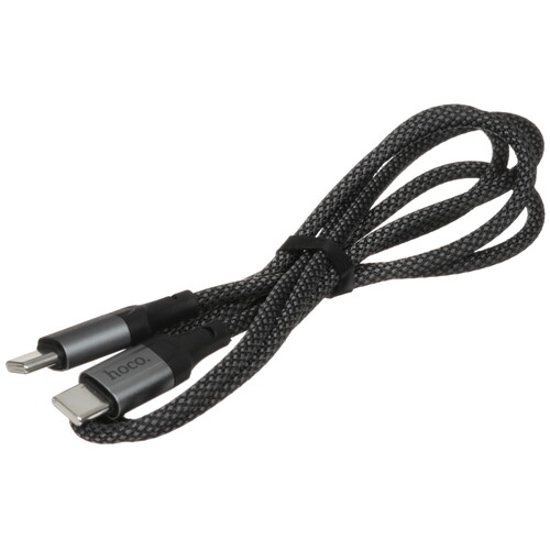 Купить Кабель круглый Hoco USB Type-C - USB Type-C черный 1 м  5619139. Характеристики, отзывы и цены в Донецке